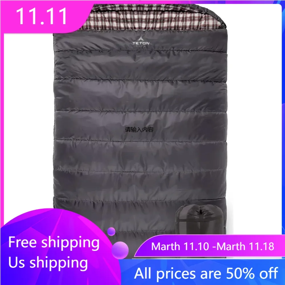 20 Degree and 0 Degree Sleeping Bags, Double Sleeping Bag, A Warm Bag the Whole Family can Enjoy.Great Sleeping Bag for Camping