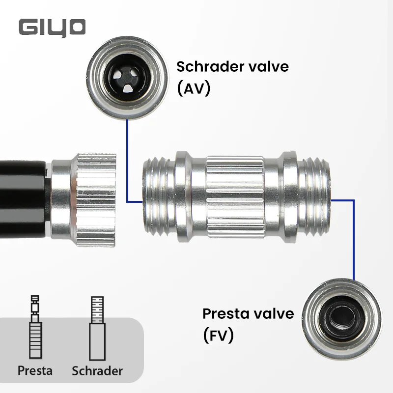 Giyo 120psi Portable Bicycle Pump Hidden Hose Design Mini Bike Tyre Inflator MTB Road Bike Schrader Presta Valve Hand Air Pump