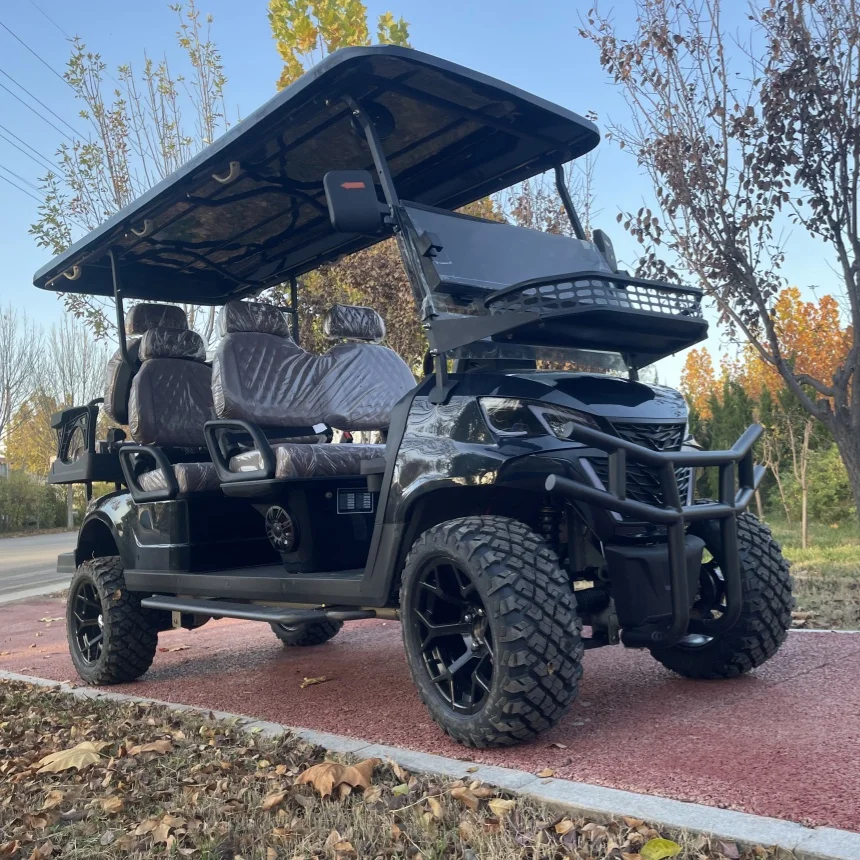 

Electric Off-Road Golf Buggy CE Certified Lithium Battery Powered Electric Golf Cart Bumper And Front Basket Seat With Headrest