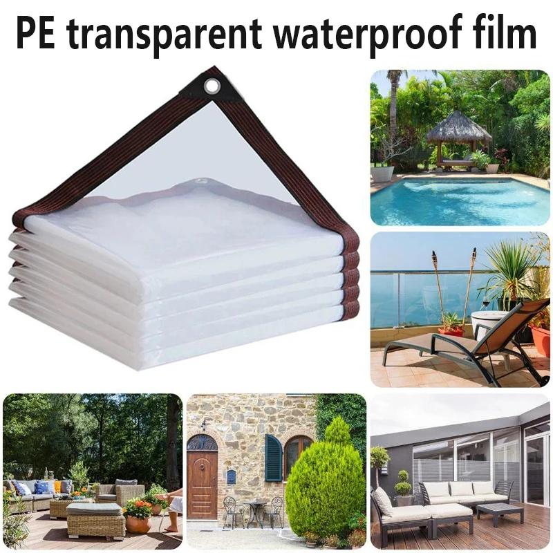 Transparent rainproof shading cloth tarpaulin Lightweight waterproof tarpaulin cover tarpaulin transparent rainproof cloth