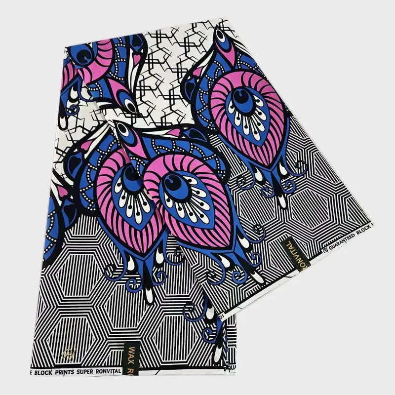 2025 Nigeria Women Style Ankara Wax Fabric Guaranteed Veritable African Super Wax Printed Fabric Holland Batik Cloth 100% Cotton