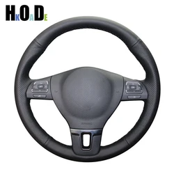 Hand sewing PU Artificial Leather Car Steering Wheel Cover for Volkswagen Golf 6 Mk6 Jetta 6 Polo 2011 2012 2013 2014