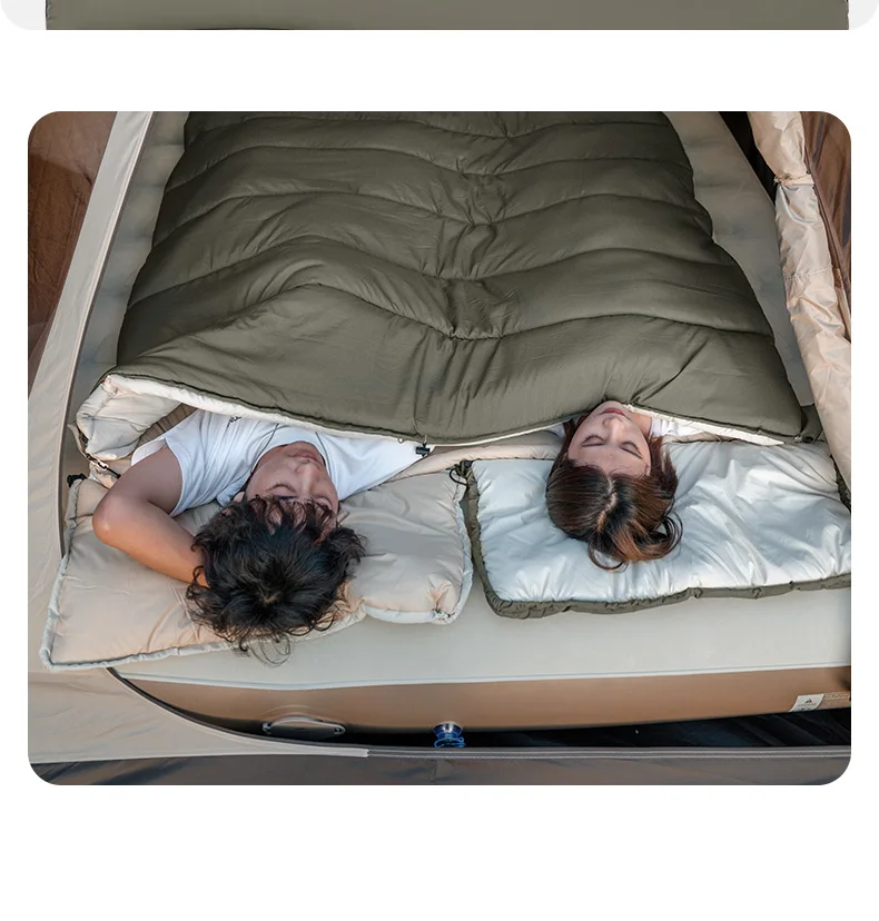 Naturehike 2026 Neuer Schlafsack mit Kapuze, Verbindbar, Doppelt Großer, Waschbarer Outdoor-Camping-Schlafsack – Detail 5