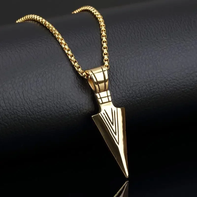 Street Style Spearhead Pendant, Fashionable Hip-Hop Design and Versatile Pendant Jewelry