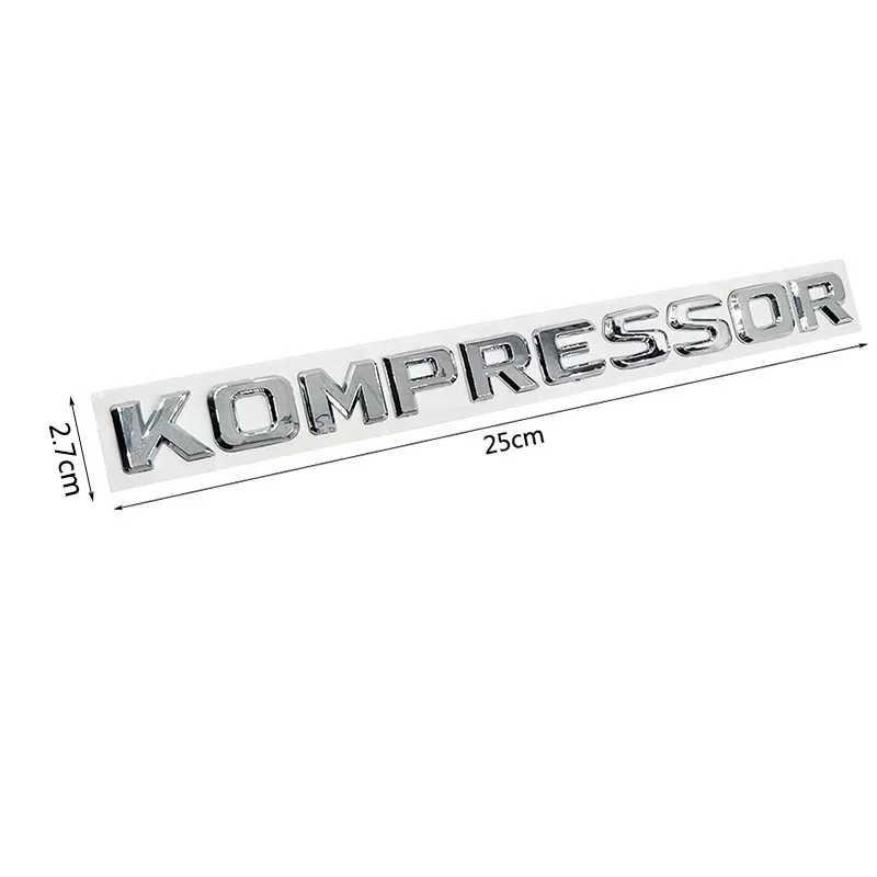 Chrom Kunststoff KOMPRESSOR Logo Abzeichen Emblem 3D Aufkleber für Mercedes Benz SLK CLK ML GL A B C E S Klasse CL55 SLK200 C180 CLC200