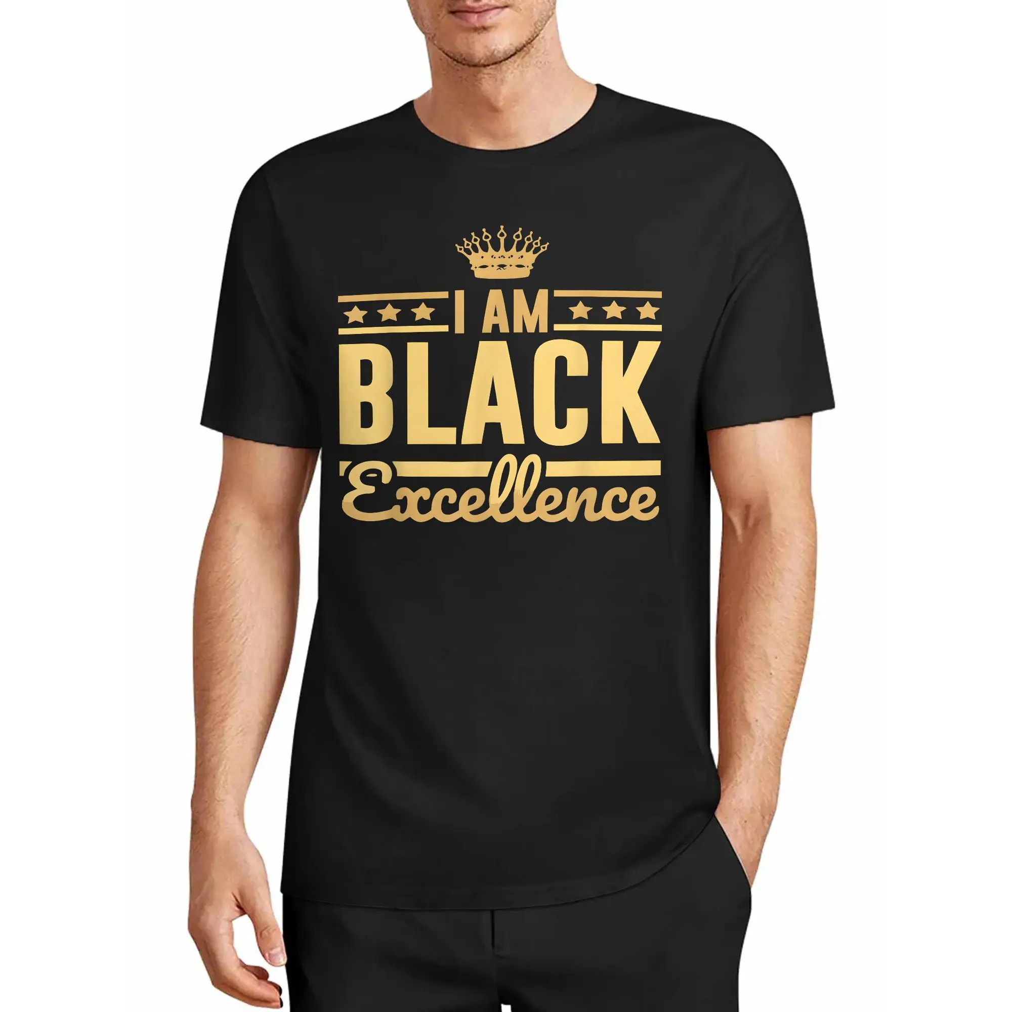 Men's T-Shirt: I Am Black, an Outstanding Part of Black History. 。