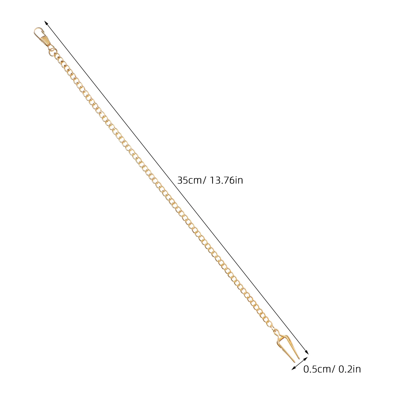 Golden Plated Pocket Watch Chain Heavy Duty Lobster Claw Sturdy Construction Silver Plated Shiny Surface Perfect for Pocket