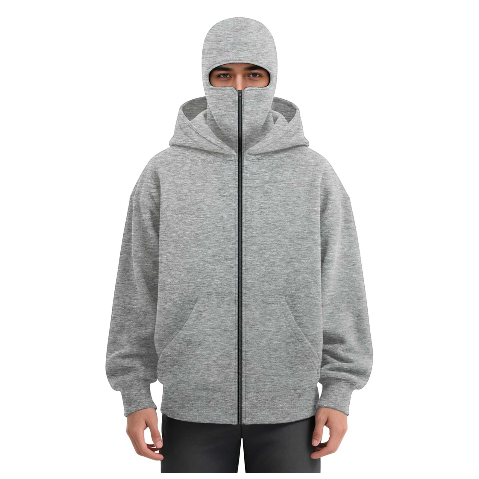 Moletom com capuz para homens e mulheres harajuku chapéu duplo zip up jaquetas streetwear outono e inverno novo casual roupas esportivas