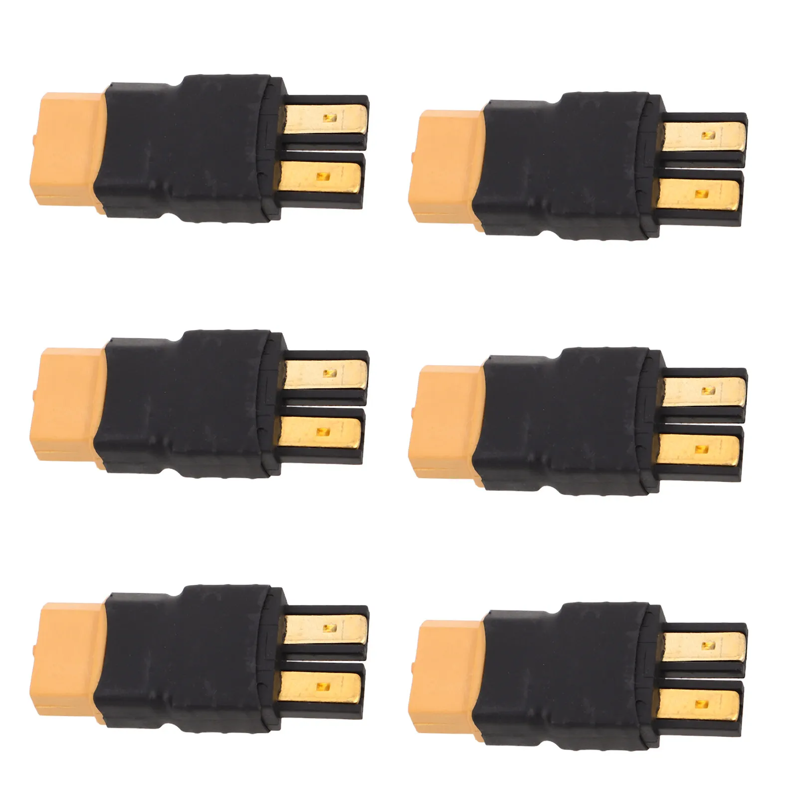 

6Pcs T Plug Male to Female Adapter for Rc Airplane Helicopter Quadcopter Lipo Battery Secure Stable Connection Quick Release