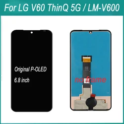 Original P-OLED For LG V60 ThinQ 5G LMV600EA LM-V600 LM-V600TM lcd Display Touch Panel Screen Digitizer Assembly Repair part