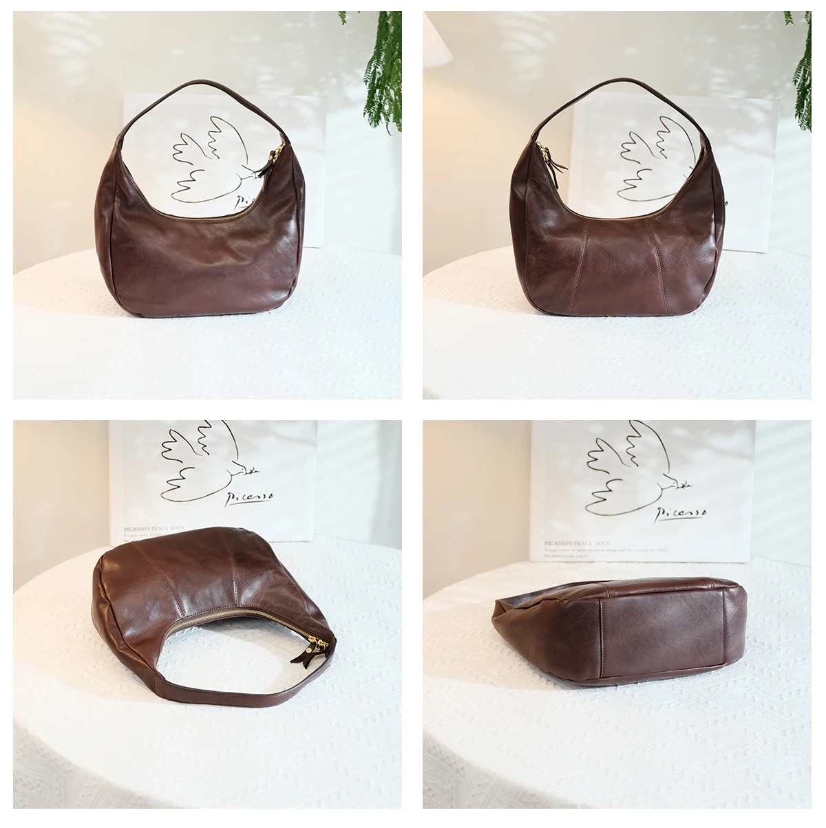 PNDME organisateurs designers fait à la main en cuir véritable dames sous les bras sac mode luxe en cuir de vache souple femmes sac à bandoulière de fête