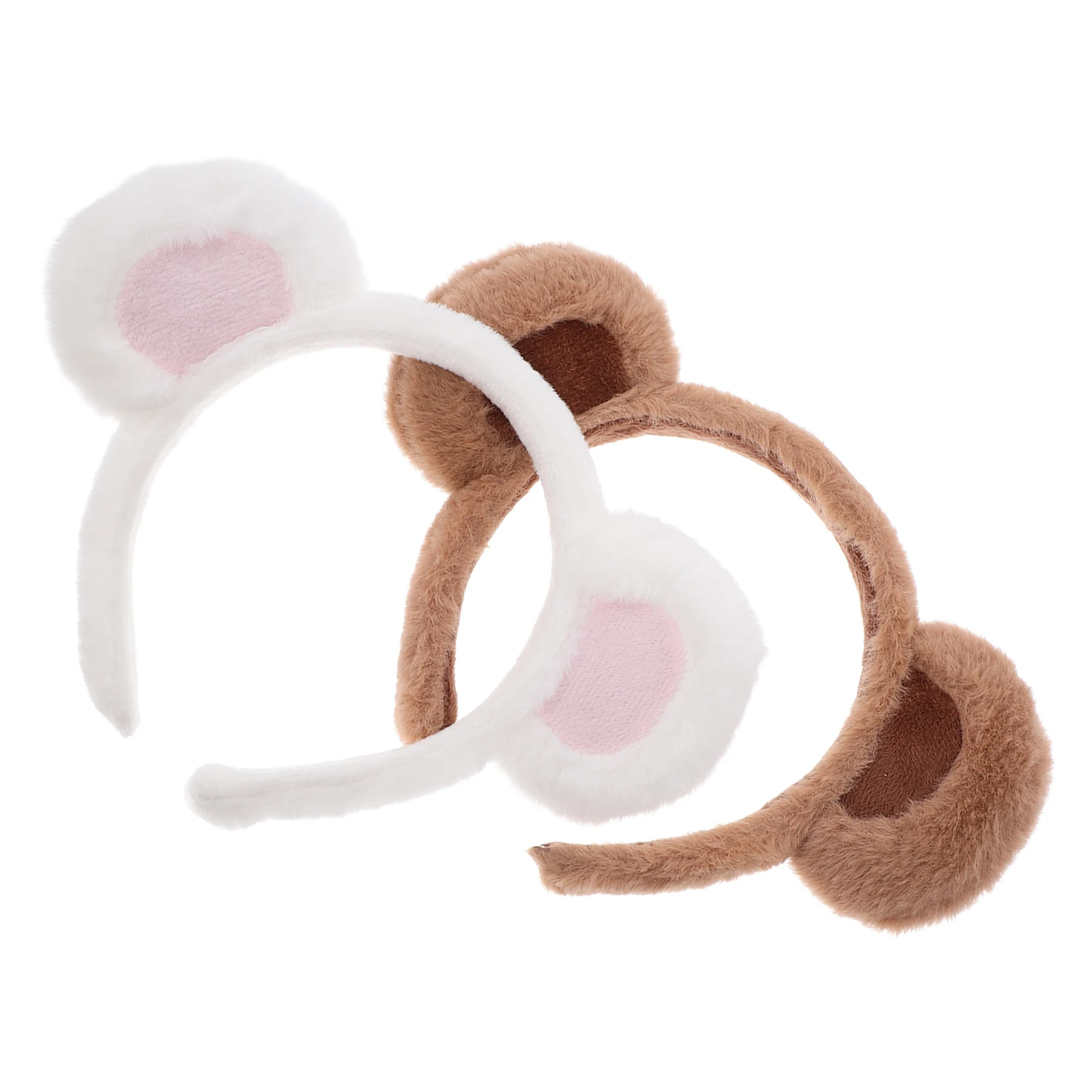 

2Pcs Bear Ears Headband Adult Cute Headbands for Women Soft Elastic Hair Hoops for Face Washing Makeup Application Daily Wear