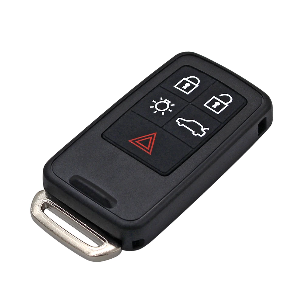 Ecusells 5 Button Remote Key Smart Car Key Fob 434Mhz ID46 Chip for Volvo XC60 S60 S60L V40 V60 S80 XC70 KYDZ Uncut Blade