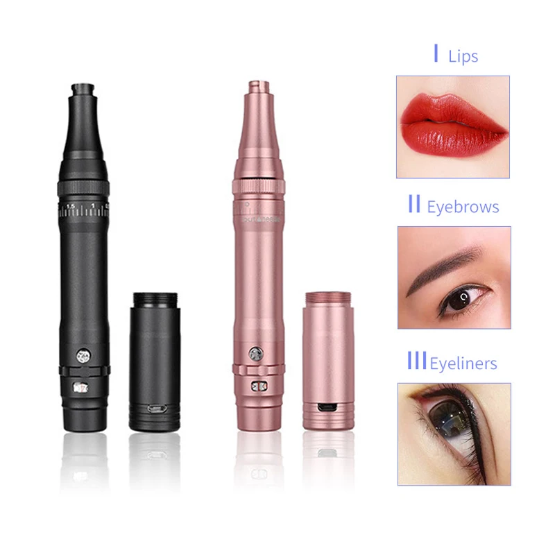 Digital Rotary Tattoo Machine for Permanent Makeup Eyebrow Lip Eyeliner Microblading Machine Pen with Battery PMU Tools Supplies