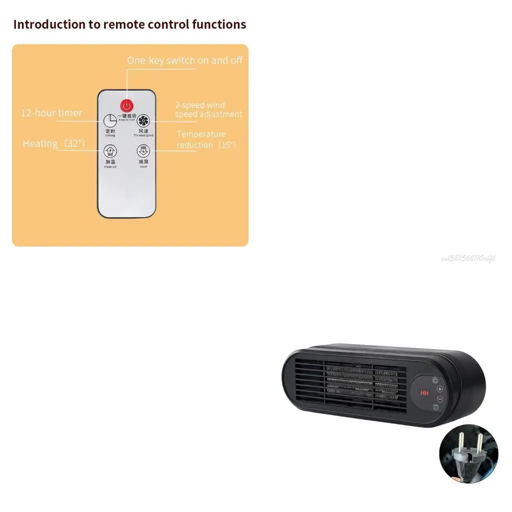 27RB Mini uso silencioso escritorio Ministerio del Interior del diseño del aparato calefacción 500W 1000W