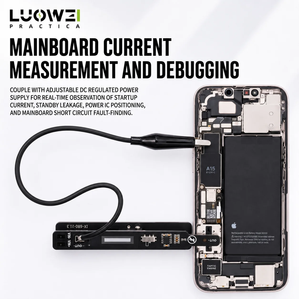 LUOWEI LW-W8 Universal Switch Clamp for Cell Phone Repair Solder-Free Motherboard Power-On Short Circuit Fault Detection Tools
