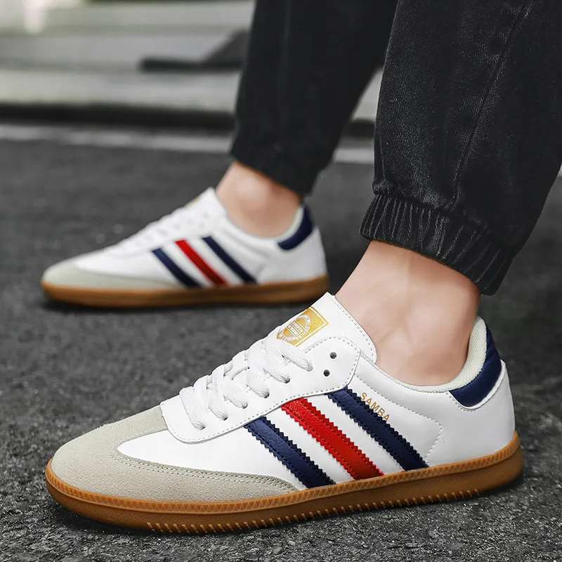 

2025 New autumn three-bar men's retro low-top classic casual sneakers and female student anti-slip outdoor sports shoes
