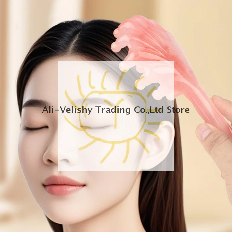 

Long Handled Massage Comb Resin Head Massager Meridian Scraping Scalp Massage Acupuncture Spa Body Home Health Therapy Tool