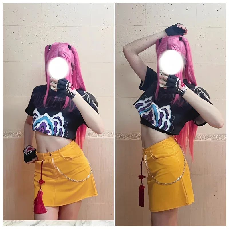 2026 Anime KPop Demon Hunters Mira Costume Cosplay Parrucca Huntrix vestito Festa di Halloween per Donne Ragazze Carnevale