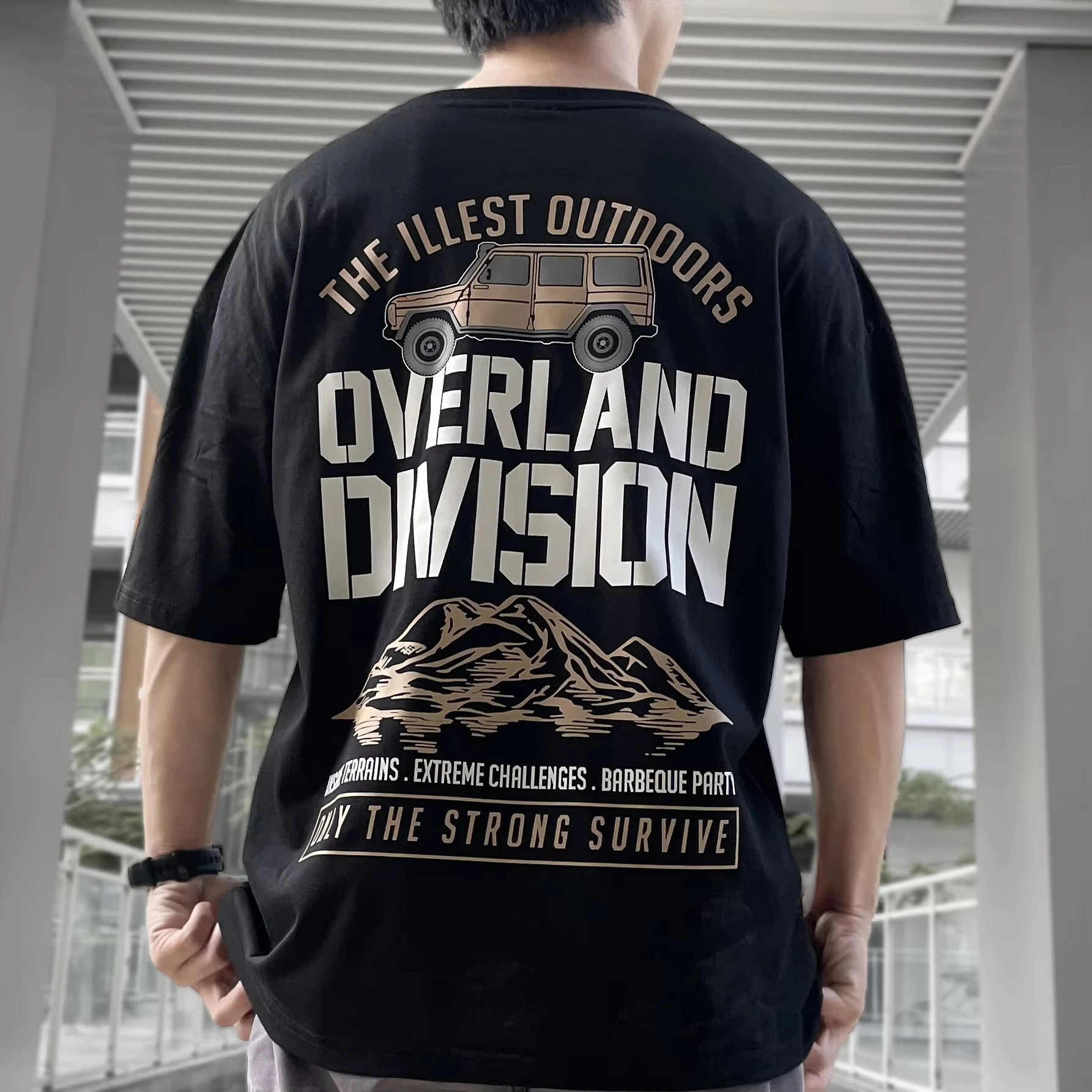 

Illest Wild 4X4 Off-road Road Camper Ins Tide Brand Outdoor Racing Cotton Round Neck Short Sleeve Men's T-shirt