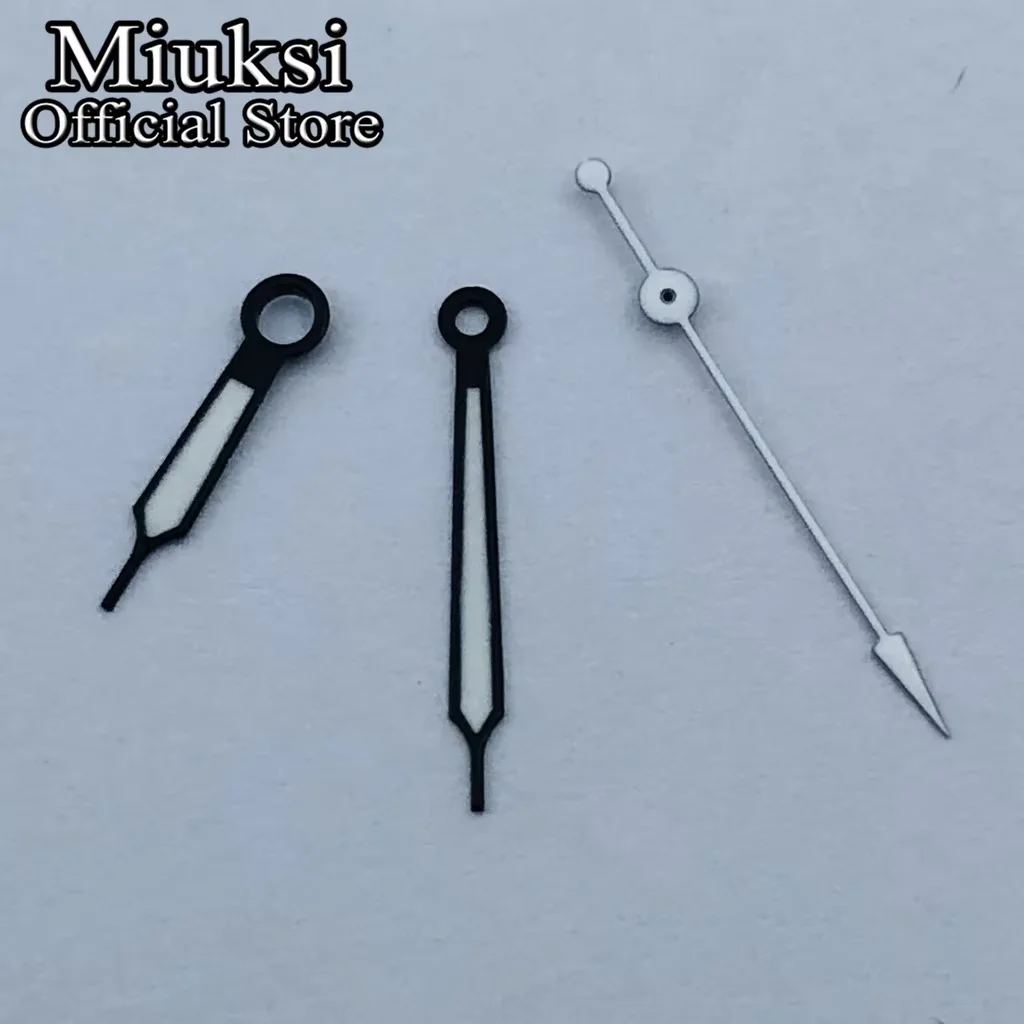 Miuksi VH31 Uhrzeiger silber/weiß/schwarz grün leuchtend passend für VH31 Uhrwerk Zubehörteil – Detail 7