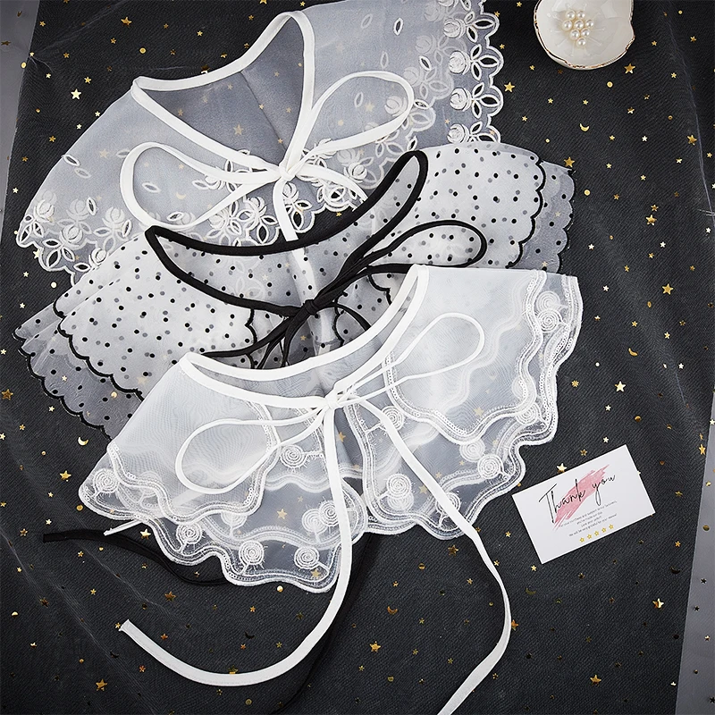New Women Lace Fake Collar Cloud Shoulder False Shirt Detachable Collar Necklace