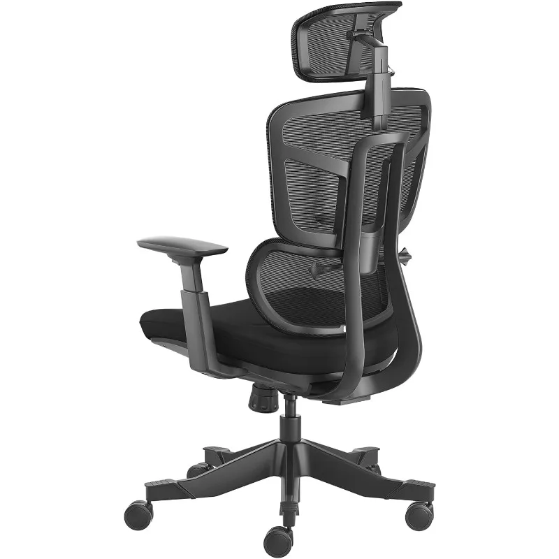 Silla de oficina ergonómica E8, asiento con ajuste adaptativo elástico, Soporte Lumbar para la espalda, malla transpirable de alta densidad