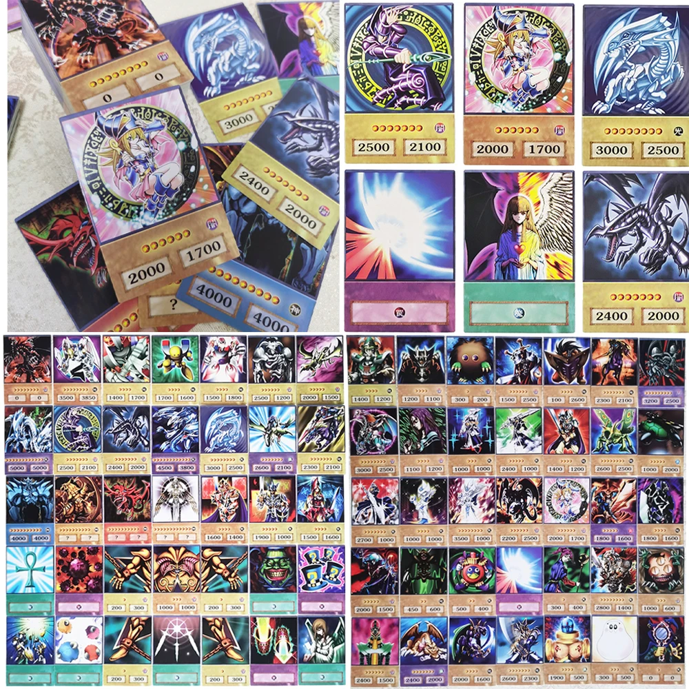 100 stks Yu Gi Oh Flash Kaarten Duel Monsters Egyptische God Blue-Eyes Witte Draak Dark Magician Girl Game Collection kaarten Gift Speelgoed