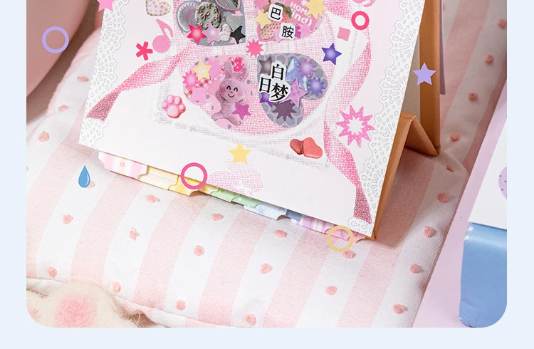 TIANZI Cartoon Die Cut Stickers Book 20/40 Sheets Decorative Diary Scrapbooking Supplies Handmade Japanese Stationery