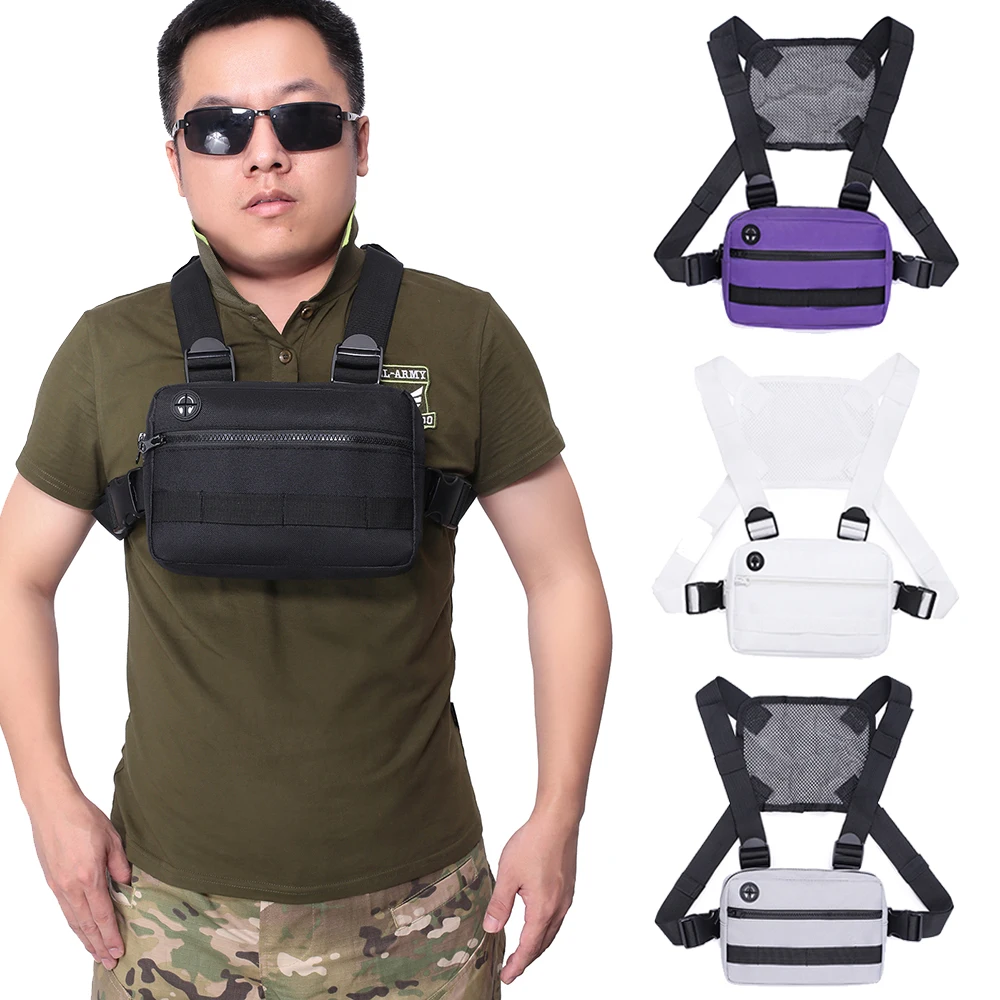 

Tactical Molle Chest Bag Combat Front Pack Chest Rig Vest Streetwear Hip Hop Backpack Outdoor Sports Hunting EDC Bags