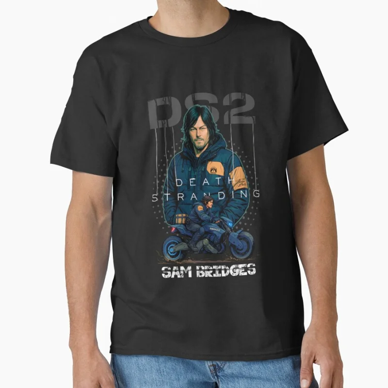 

Death Stranding Sam Bridges hideo kojima productions video game for fans gift T-shirt large size Tops S-6xl Adult Clothing
