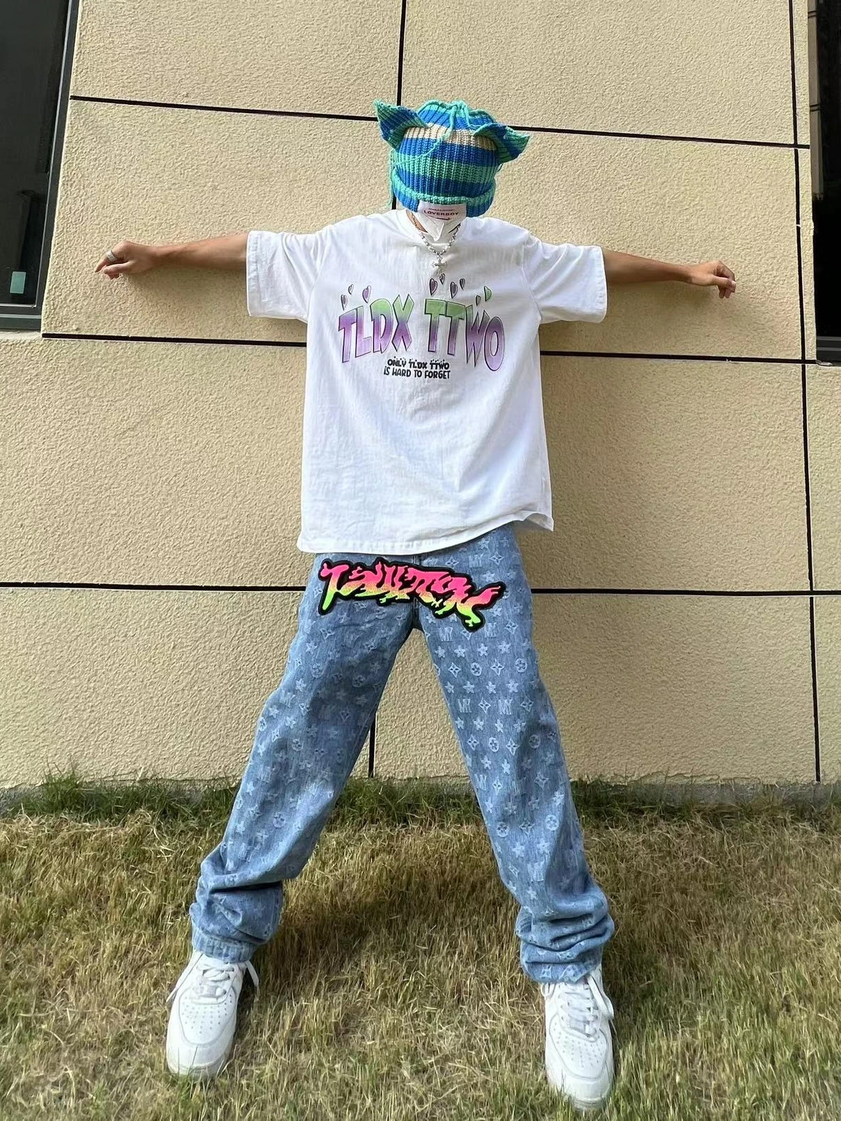 Baggy American Embroidered Jeans Women and Men Spring and Autumn Fashion Brand Street Design Sense Straight Tube Casual