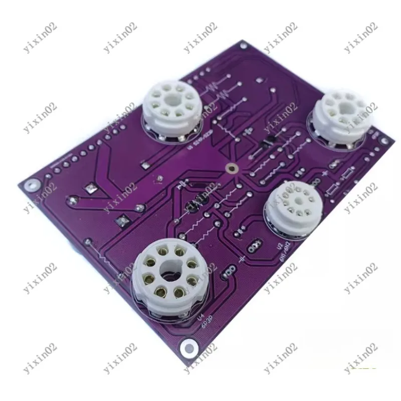 Hi-Fi Tube Amp Board 6N1 Push 6P3P Replaceable 6L6/KT66/EL34 Purple PCB No Tubes