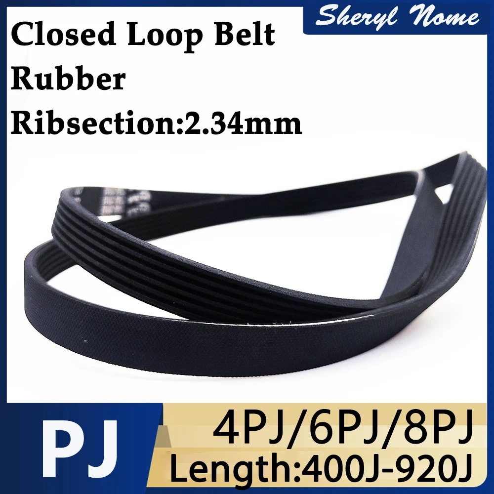 Rubber multi wedge belt PJ440 PJ450 PJ460 PJ550 PJ650-920 multi groove belt transmission beltBelt Pitch 2.34mm