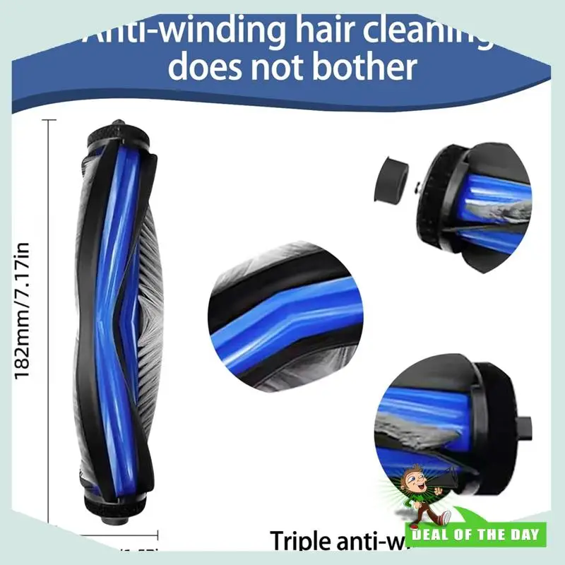 مجموعة ملحقات بديلة للتسليم لمدة 24 ساعة مع أجزاء الروبوت Ecovacs T80 Omni Cleaner أسطوانة الفرشاة الرئيسية