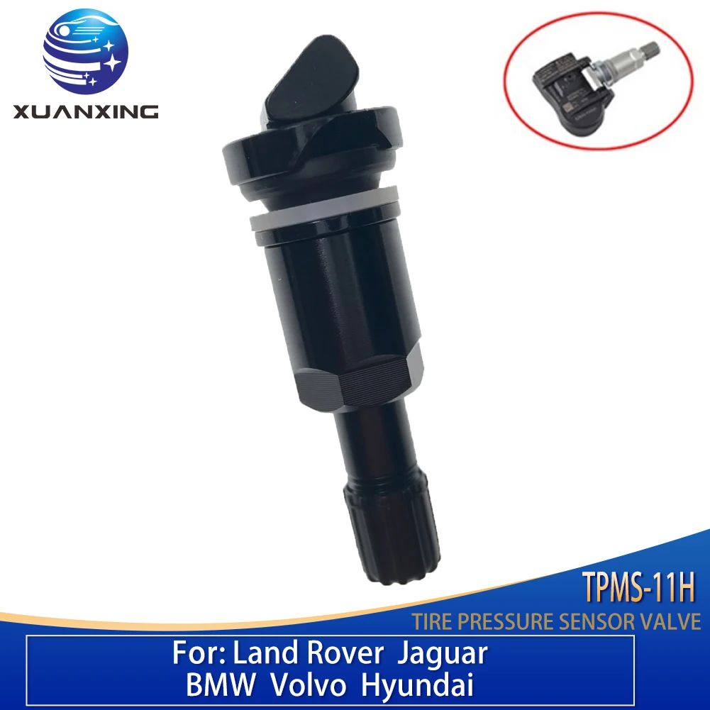 TPMS-43H TPMS Valve Tire Pressure Sensor Valves Metal Black Wheels for Mercedes Audi Jaguar Land Rover Volkswagen Volvo Honda