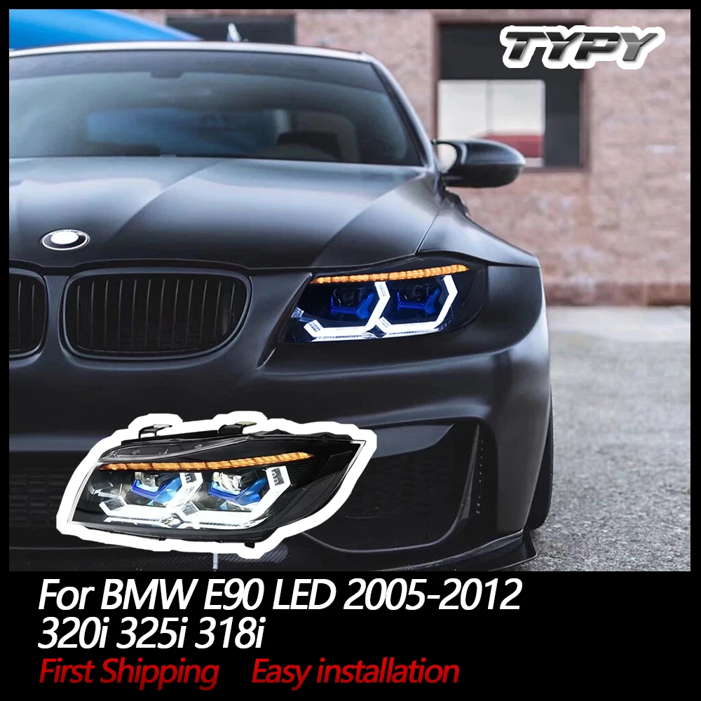 

TYPY Head Lamp for BMW E90 LED Headlight 2005-2012 Headlights 320i 325i 318i DRL Turn Signal High Beam Angel Eye Projector Lens