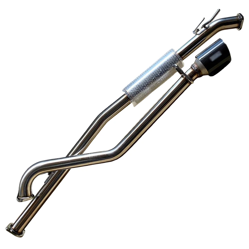 Cat Back Exhaust System for HKS Toyota Hilux VIGO Single Carbon Fiber Tail Tip Muffler Exhaust Pipe Performance Exhaust System - Image 3