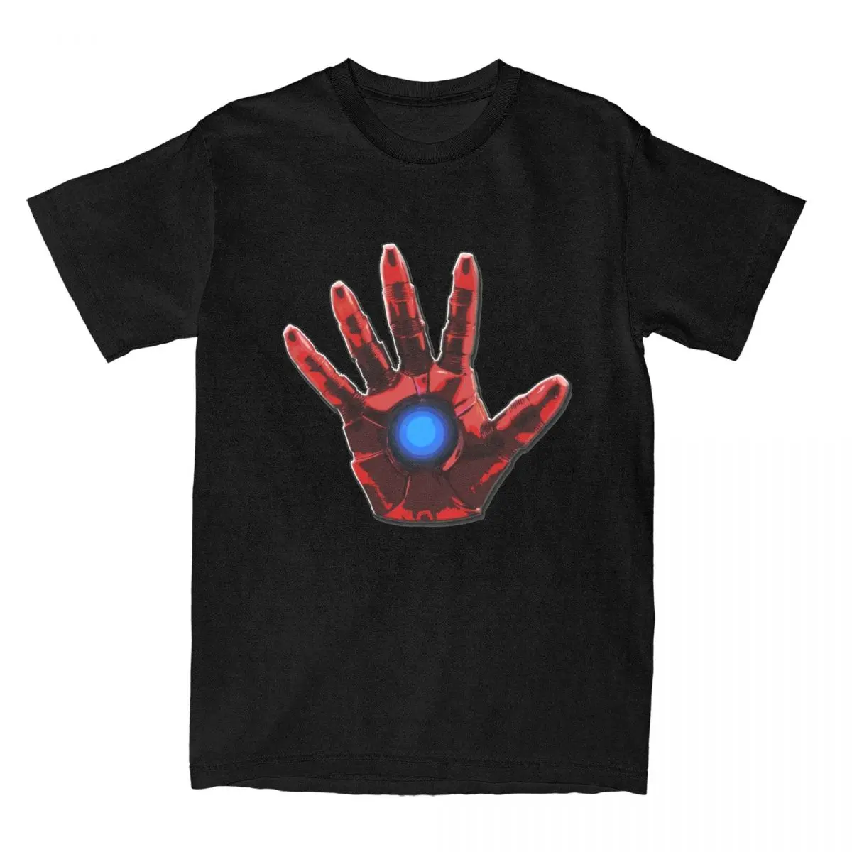 

Мужская и женская рубашка Iron Man Iron Hand, футболка из 100% хлопка, одежда, новинка, футболки с принтом