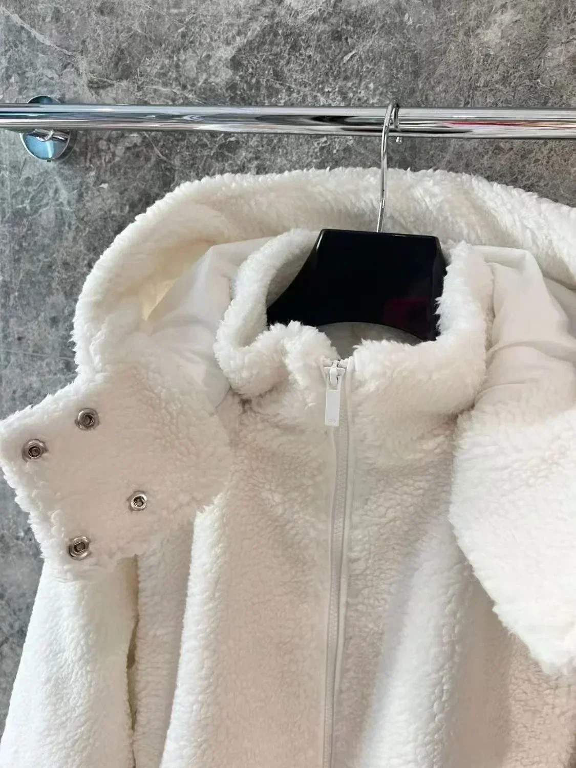 Manteau à capuche de Yoga de déesse, veste Foxy en peluche d'agneau, col montant chaud, Blazer d'hiver, coupe décontractée, pull à fermeture éclair complète, Rem