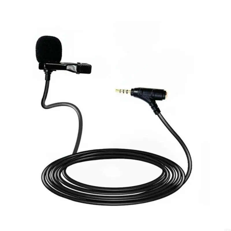 15YA Corded Lavalier Microphone Collar Clip Mic High Sensitivity for Voice Amplifiers and 3.5 Connection