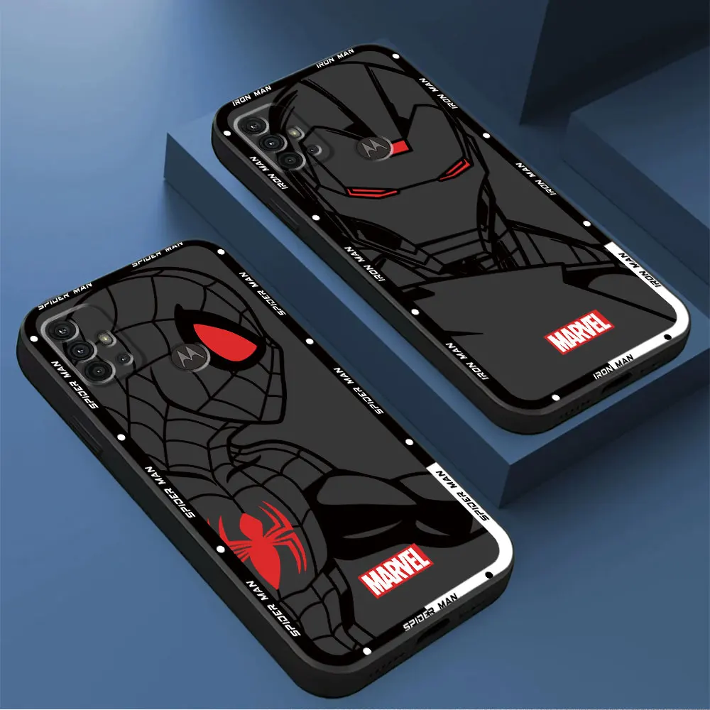 TPU Soft Phone Case for Motorola Moto G60 G73 G60s G52 G53 G32 G30 G50 G22 G51 G71 G72 G31 Spider Iron Man Venom Deadpool Cover 