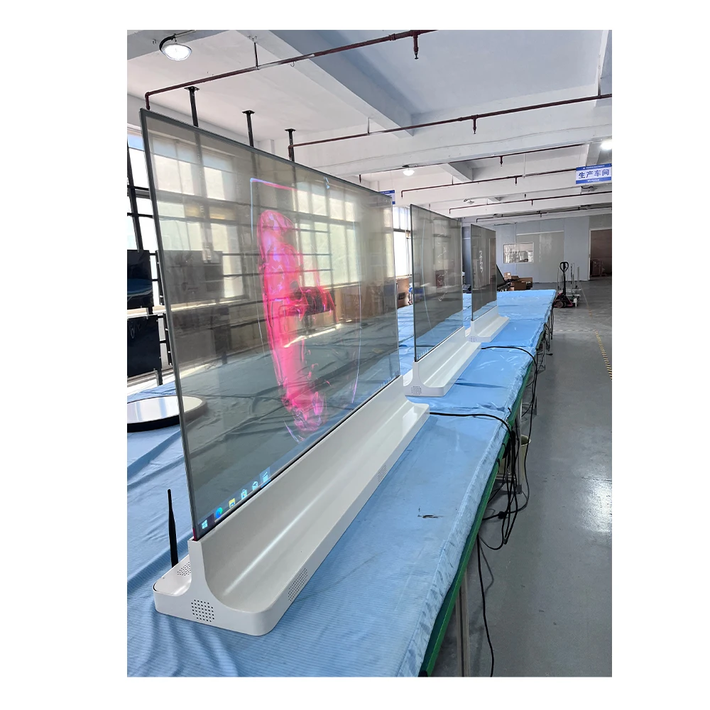 55 inch transparant OLED touchscreen voor gebruik in liften en winkels, met eenvoudige installatie en 1 jaar garantie