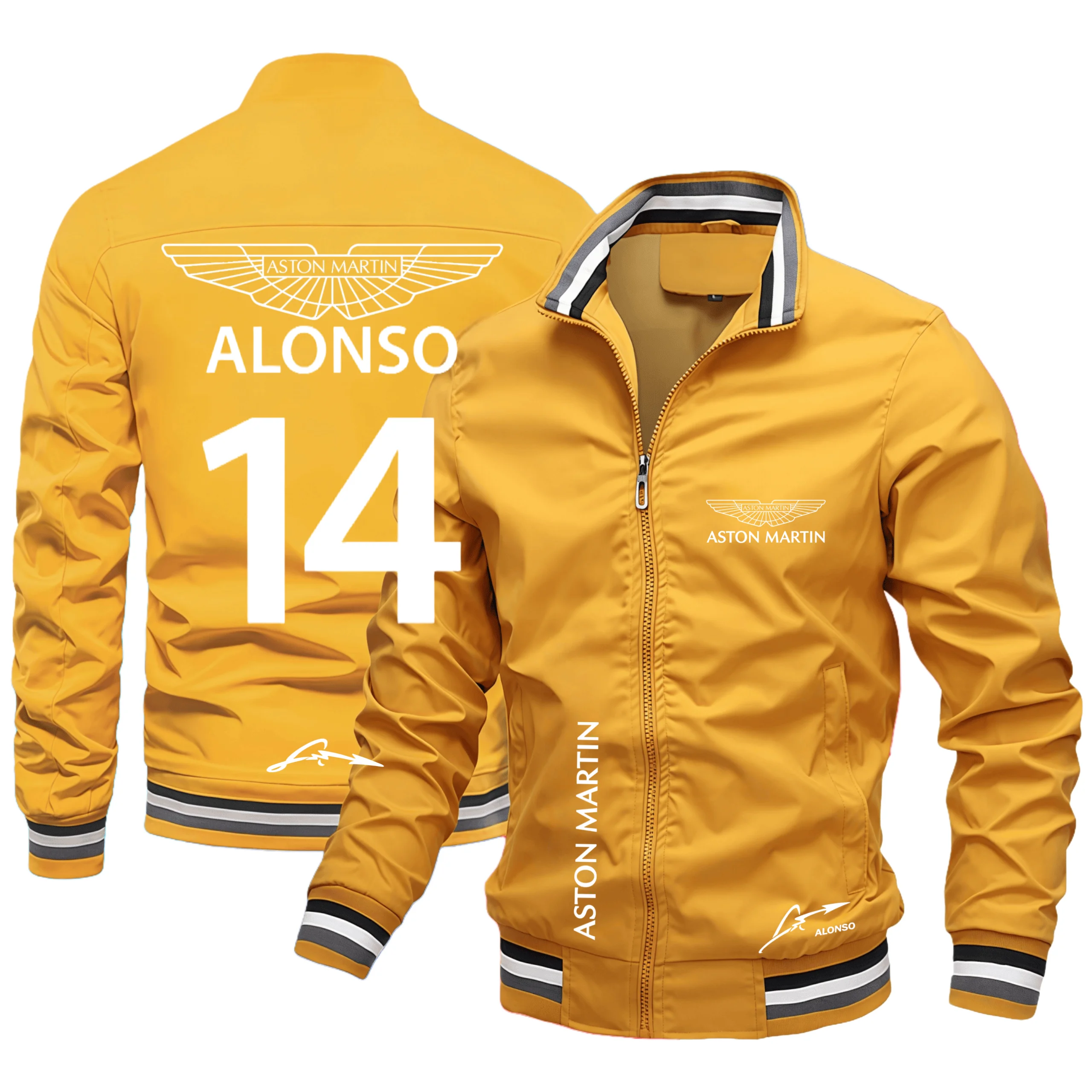 2025 أستون مارتن سائق إسباني ألونسو 14 سترة مطبوعة مقاومة للرياح Y2K