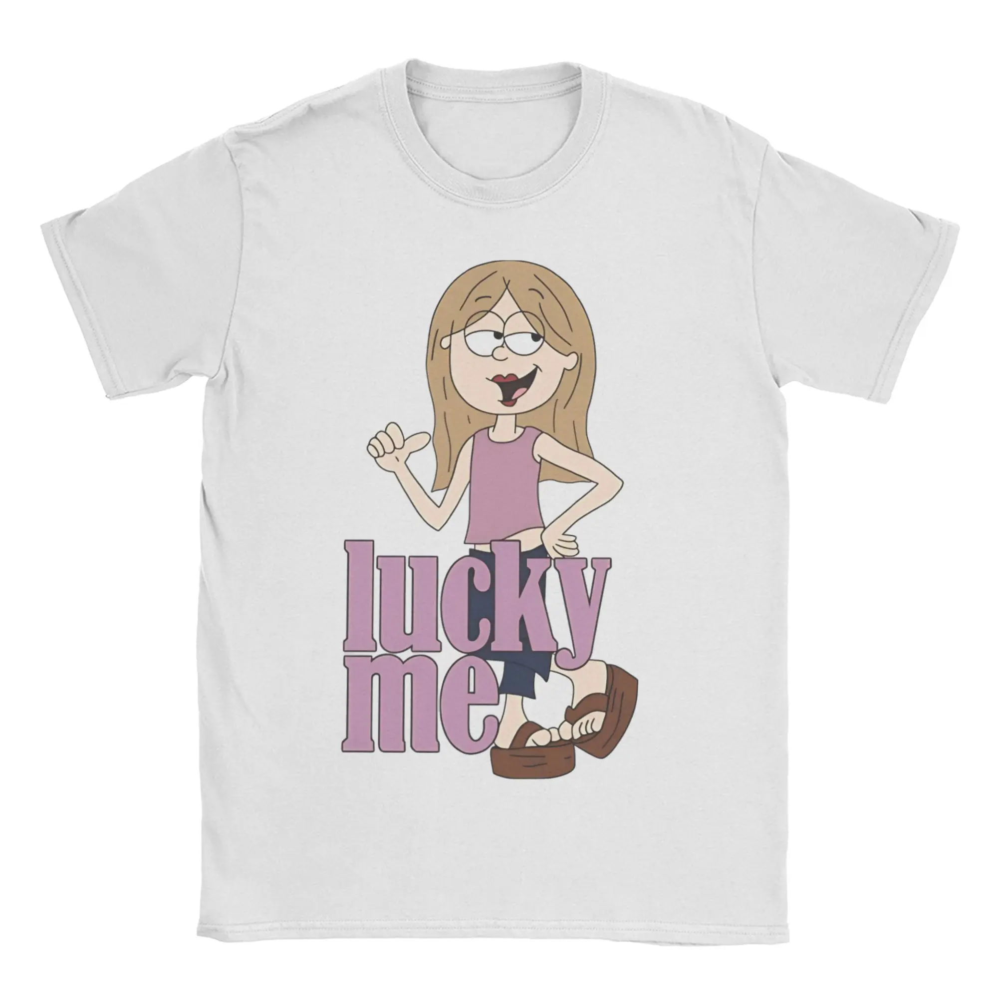 Lucky Me Lizzies Cartoon McGuires Men Women's T Shirt Hilary Duff Tour Tees Short Sleeve Round Collar T-Shirt Cotton Clothing