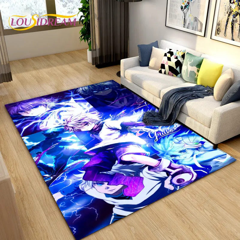 Anime Hunter×Hunter HxH Cartoon Area Rug Large,Carpet Rug for Living Room Bedroom Sofa Doormat Decoration,kid Non-slip Floor Mat