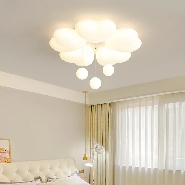 Bedroom Cream Wind Warm and Romantic Full Spectrum Eye Protection Children's Room Ceiling Light