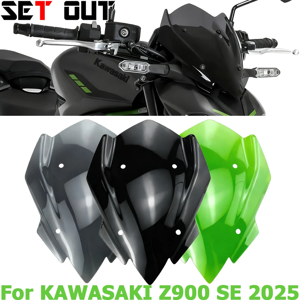 

For KAWASAKI Z900 SE 2025 Z900SE Z900 25 Motorcycle Sports Windshield Visor Windscreen Compatible with Racing Windscreen