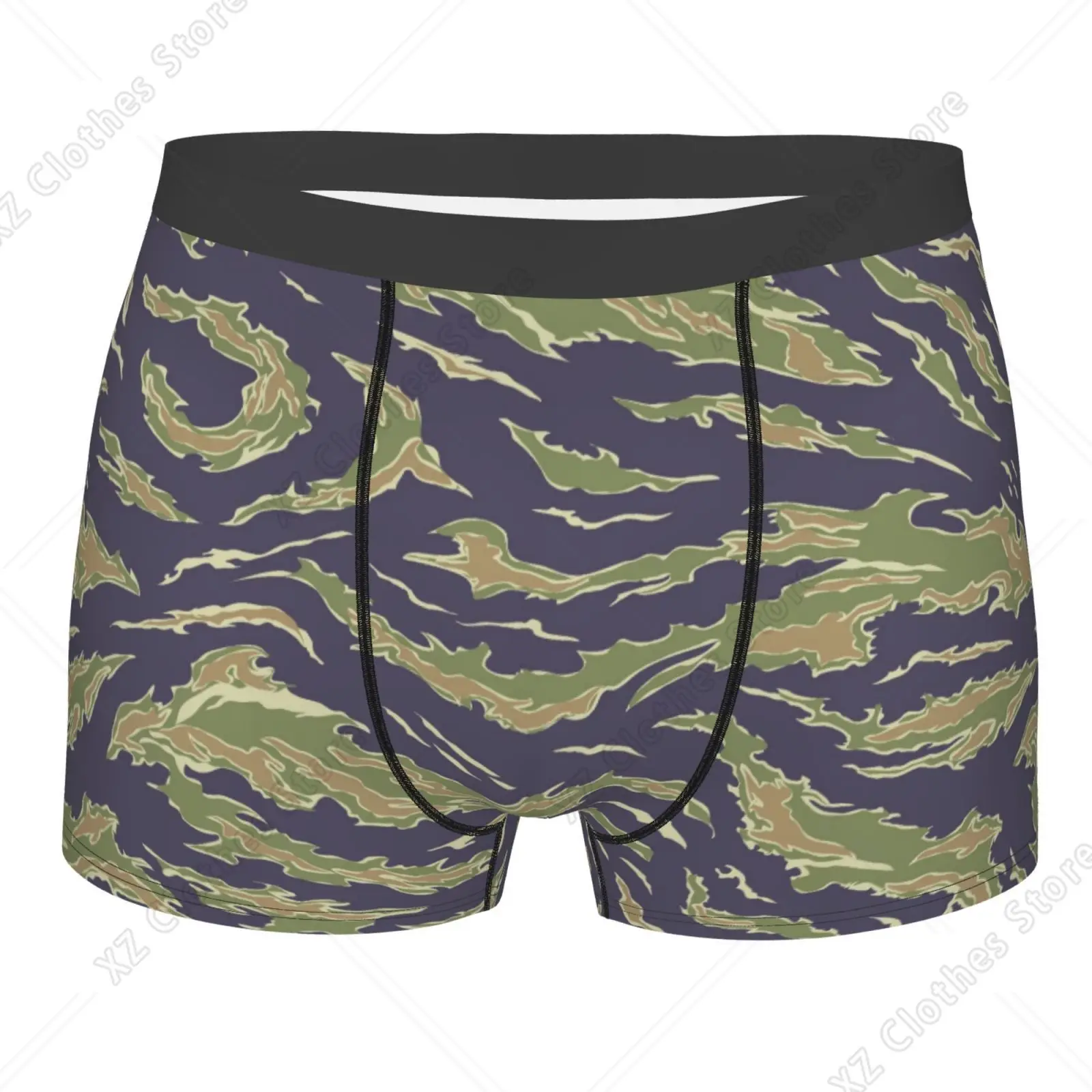 

Tiger Stripe Camouflage Print Men Underwear Boxers Breathable Mens Boxershorts Men's Panties Underpants Man Boxers Briefs Trunks