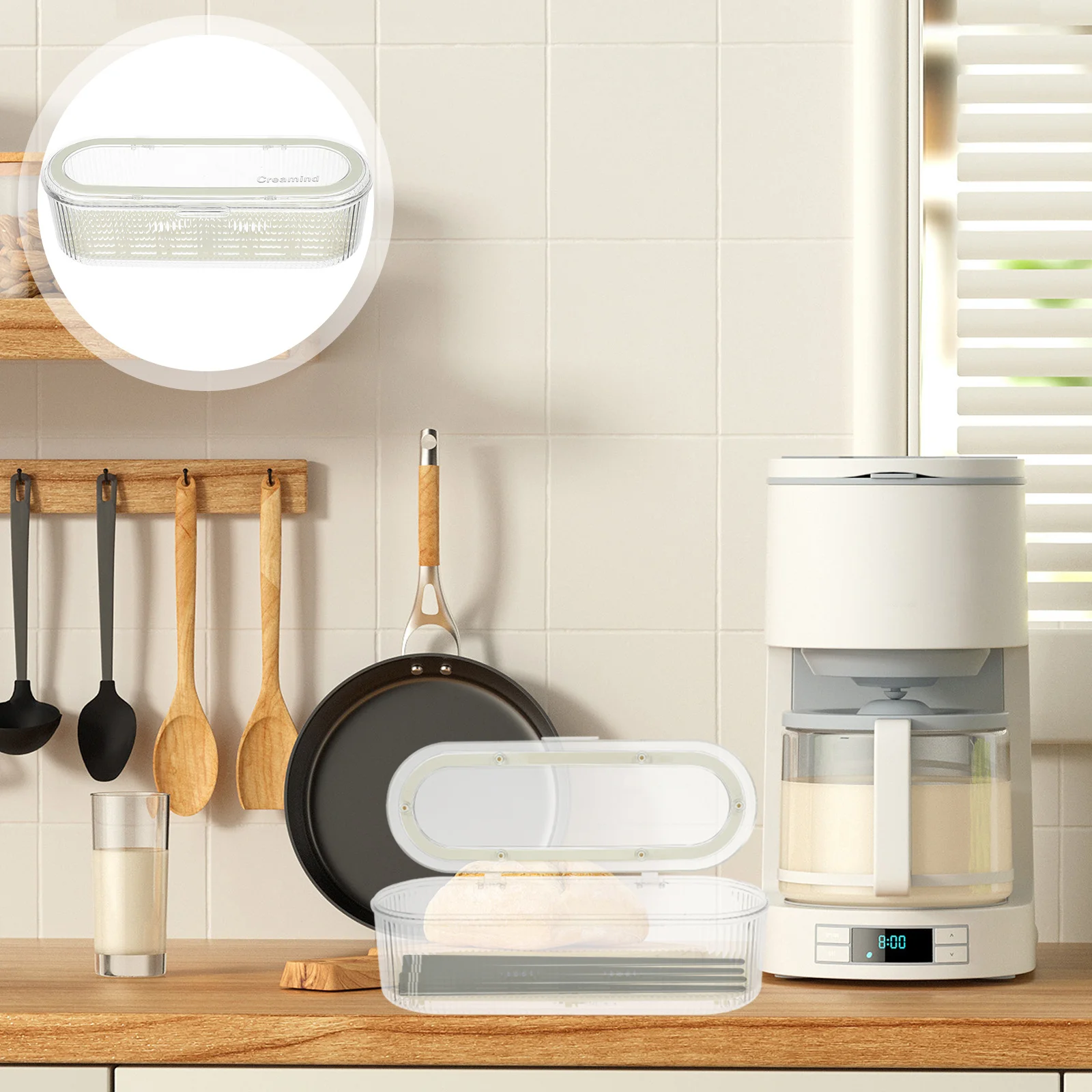 

Kitchen Cutlery Tray Organizer with Lid Chopstick Rack Flatware Storage Box Utensil Holder Cutlery Box Flatware Tray